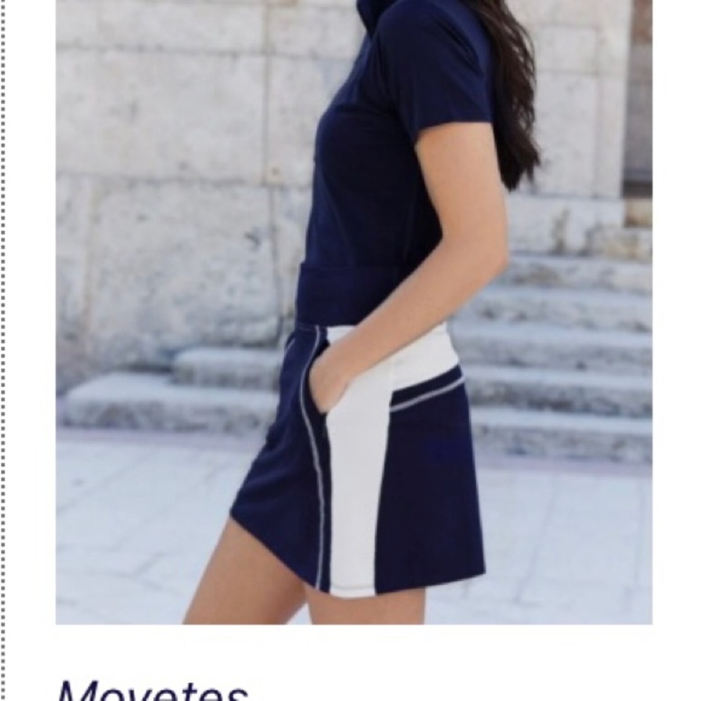 Navy and White Athletic Skort for Tennis, Golf, or Pickle Ball